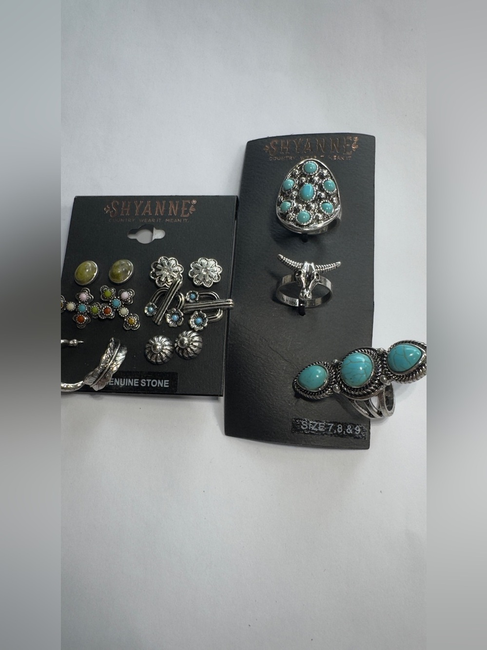 Shyanne Silver-Tone Turquoise Accent Ring Set - Turquoise & Multi